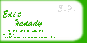 edit hadady business card